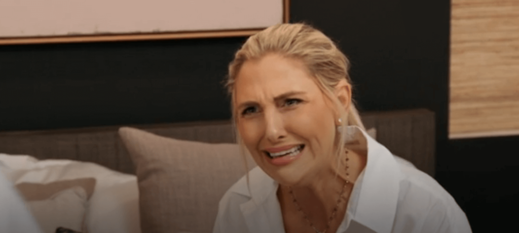 RHOC Gina Kirschenheiter grimacing